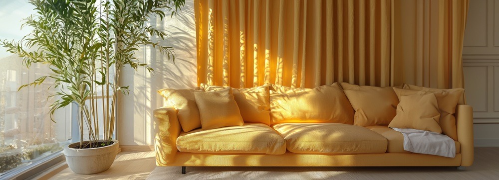 Sheer curtains for soft light